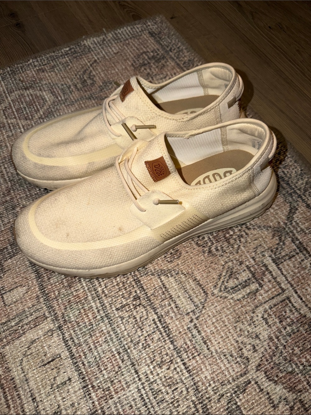Hey Dude Men's Slip-On Loafers in Cream - Picture 3 of 6